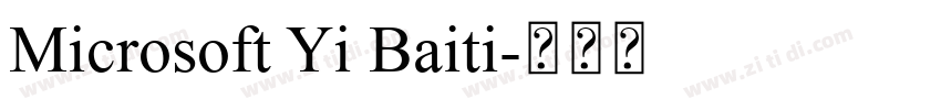 Microsoft Yi Baiti字体转换